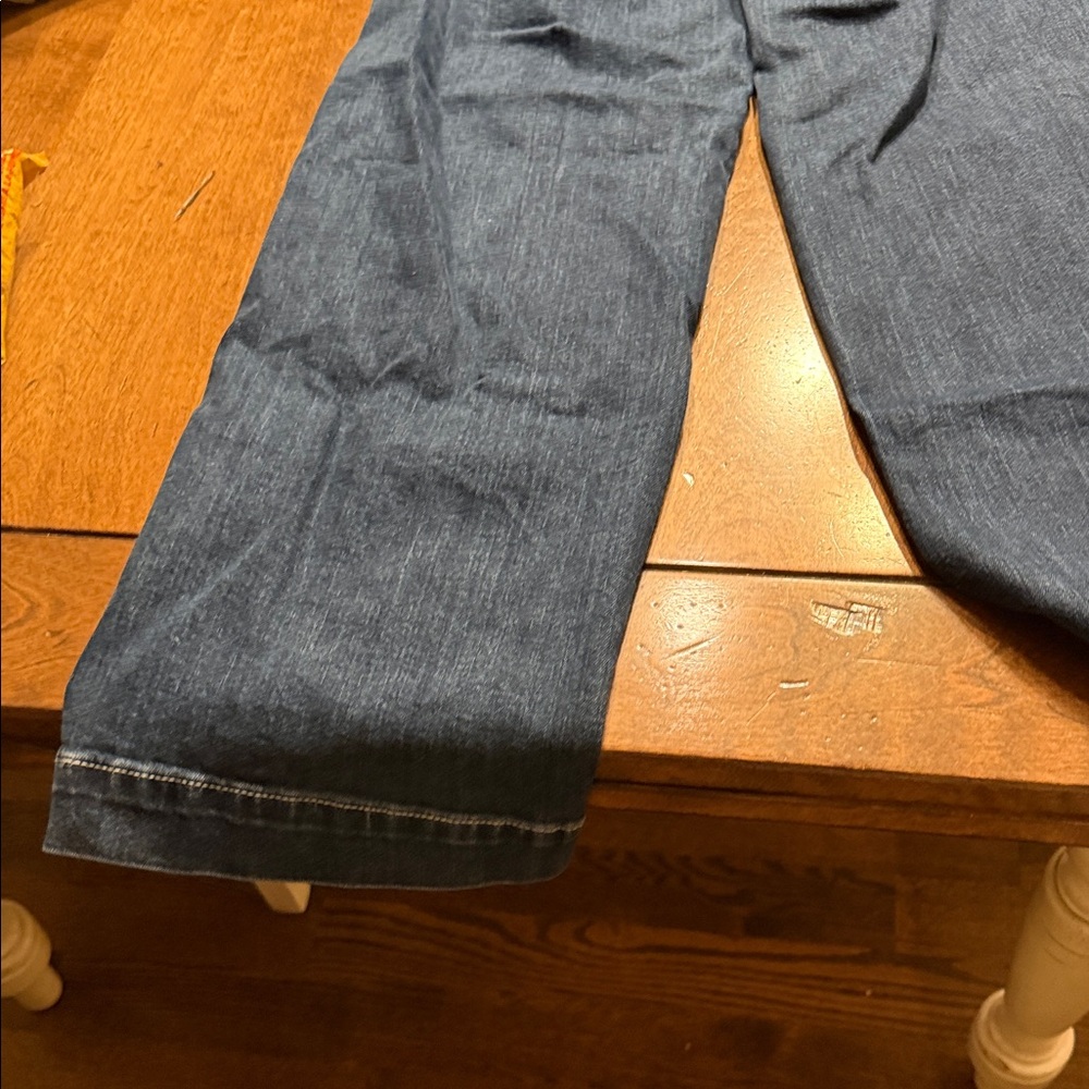 Old Navy Sky High Wide Leg Dark Blue Front Pocket Jeans, NWT - Picture 6 of 6